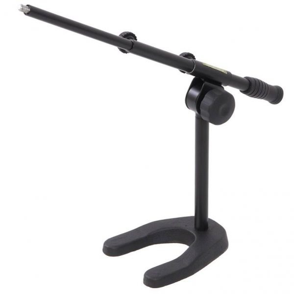 M-01:<br>Statyw do mikrofonu na biurko z krótkim teleskopowym ramieniem